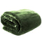 Laura Hill 600gsm Faux Mink Blanket QUEEN Size DOUBLE-sided Throw Rug Large Super Luxurious Soft - Green
