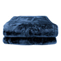 Laura Hill 600gsm Faux Mink Blanket Queen Double-sided Blue
