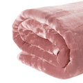Laura Hill Mink Blanket QUEEN Size DOUBLE-sided Soft Plush Bed Faux Throw Rug 220 X 240cm (pink)