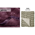 Laura Hill Mink Blanket Throw Purple DOUBLE Sided QUEEN Size Soft Plush Bed Faux Rug