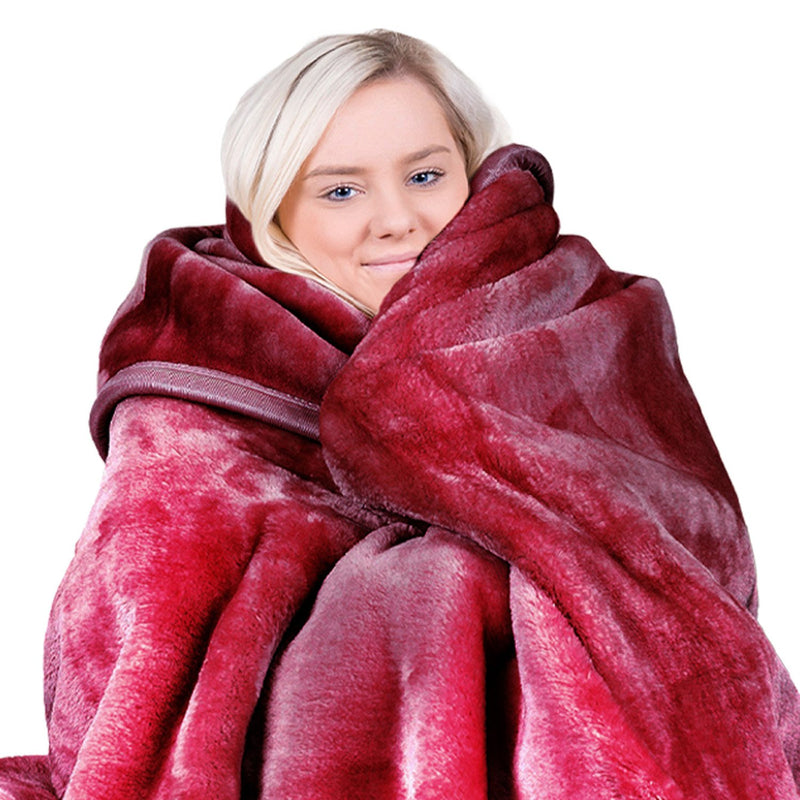 Laura Hill Mink Blanket Queen Faux Fur Double Sided 220x240cm