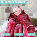 Laura Hill Mink Blanket Queen Faux Fur Double Sided 220x240cm