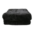 Laura Hill 800-gsm Faux Mink Throw Rug Blanket QUEEN Size DOUBLE-sided Large Super Luxurious Soft Heavy - Black