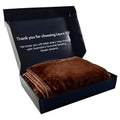 Laura Hill 800-GSM Mink Blanket Gift Boxed Queen Size Double-Sided Soft Plush Bed Faux Throw Rug Chocolate