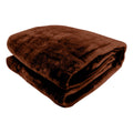 Laura Hill Faux Mink Blanket 800GSM Double Chocolate