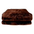Laura Hill Faux Mink Blanket 800GSM Double Chocolate