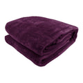 Laura Hill Faux Mink Throw 220x240cm Purple 800gsm Heavy