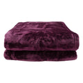 Laura Hill Faux Mink Throw 220x240cm Purple 800gsm Heavy