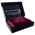 Laura Hill Faux Mink Throw 220x240cm Purple 800gsm Heavy