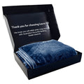 Laura Hill 800gsm Faux Mink Throw 220x240cm Queen Blue Double-sided