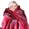 Laura Hill Faux Mink Throw 220x240cm 800gsm Red