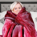 Laura Hill Faux Mink Throw 220x240cm 800gsm Red