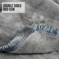 Laura Hill Double-sided Faux Mink Throw 220x240cm Silver