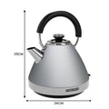 Morphy Richards 1.5L Pyramid Kettle Steel Grey