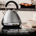 Morphy Richards 1.5L Pyramid Kettle Steel Grey