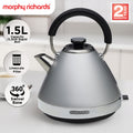 Morphy Richards 1.5L Pyramid Kettle Steel Grey
