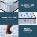 Laura Hill King Single Mattress Pocket Spring High Density Foam