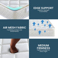Laura Hill Queen Mattress Pillow Top Pocket Spring 22cm