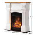 Dimplex Mini Windlesham 1.5kW Freestanding Electric Fireplace Suite, Realistic LED Flame Effect Heater, White & Oak