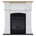 Dimplex Mini Windlesham 1.5kW Freestanding Electric Fireplace Suite, Realistic LED Flame Effect Heater, White & Oak