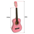 Karrera 34in Acoustic Childrens Wooden Guitar - Pink