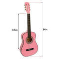 Karrera 34in Acoustic Guitar Kids Pink Wooden