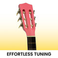 Karrera 34in Acoustic Guitar Kids Pink Wooden