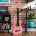 Karrera 34in Acoustic Guitar Kids Pink Wooden