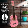 Karrera 34in Acoustic Guitar Kids Pink Wooden
