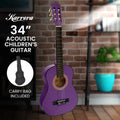 Karrera 34in Wooden Acoustic Childrens Guitar - Purple