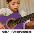 Karrera 34in Acoustic Guitar Purple Kids No Cut