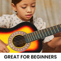 Karrera 34in Acoustic Guitar Kids Wooden Sunburst