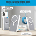 OneAdaptr OneGo 5 in 1 MagSafe Grey Charging Stand Power Bank