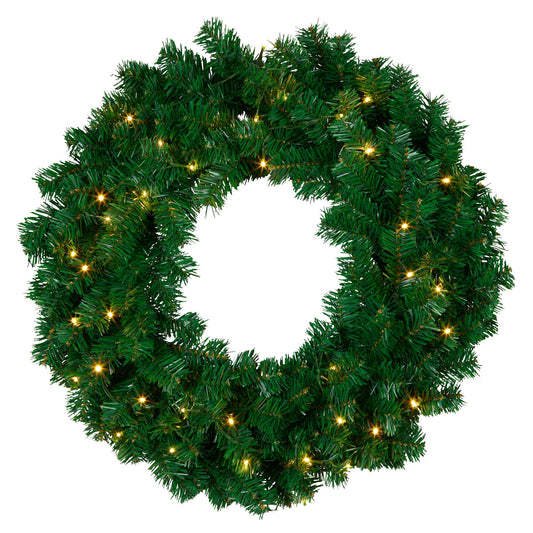 Christabelle 61cm Chadwick Christmas Wreath with LED Lights Front Door Decoration Ornament