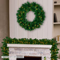 Christabelle 61cm Christmas Wreath LED Lights Front Door