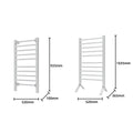 Pronti Electric Heated Towel Rack Rail Warmer Silver 160W