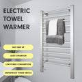 Pronti Electric Heated Towel Rack Rail Warmer Silver 160W