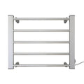Pronti Electric Heated Towel Rail 90cm Silver Bathroom Warmer