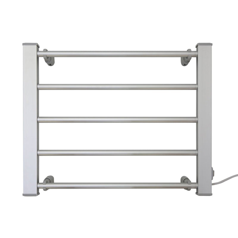 Pronti Electric Heated Towel Rail 90cm Silver Bathroom Warmer