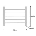 Pronti Electric Heated Towel Rail 90cm Silver Bathroom Warmer