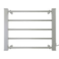 Pronti Electric Heated Towel Rail 90cm Silver Bathroom Warmer