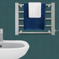 Pronti Electric Heated Towel Rail 90cm Silver Bathroom Warmer