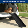 Furtastic Foldable Car Dog Ramp Vehicle Ladder Step Stairs Black