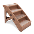 Furtastic 50cm Foldable Step Ladder Brown Portable Stool