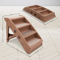 Furtastic 50cm Foldable Step Ladder Brown Portable Stool