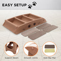Furtastic 50cm Foldable Step Ladder Brown Portable Stool