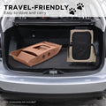 Furtastic 50cm Foldable Step Ladder Brown Portable Stool