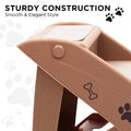 Furtastic 50cm Foldable Step Ladder Brown Portable Stool
