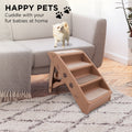 Furtastic 50cm Foldable Step Ladder Brown Portable Stool