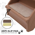 Furtastic 50cm Foldable Step Ladder Brown Portable Stool